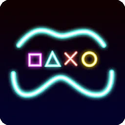 โลโก้นีออนรูปจอยเกม ในแถวโลโก้ค่าย
