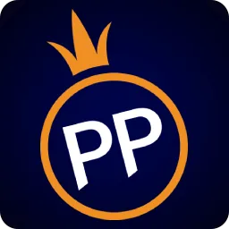 โลโก้ตัวอักษร PP บนพื้นน้ำเงิน ในแถวโลโก้ค่าย
